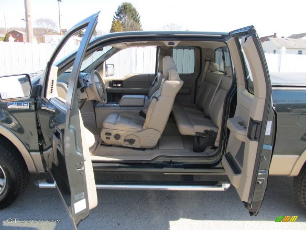 2005 F150 Lariat SuperCab 4x4 - Aspen Green Metallic / Tan photo #13