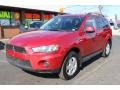 2010 Rally Red Metallic Mitsubishi Outlander ES  photo #1