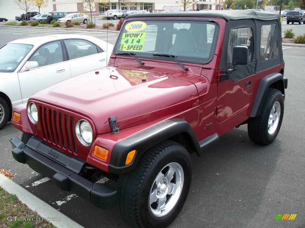 2000 Wrangler SE 4x4 - Flame Red / Agate photo #1