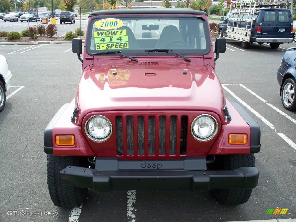 2000 Wrangler SE 4x4 - Flame Red / Agate photo #2