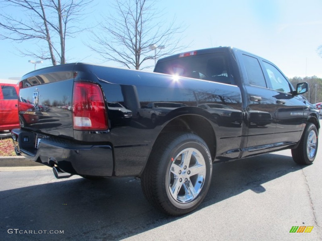 2012 Ram 1500 Express Quad Cab - True Blue Pearl / Dark Slate Gray/Medium Graystone photo #3