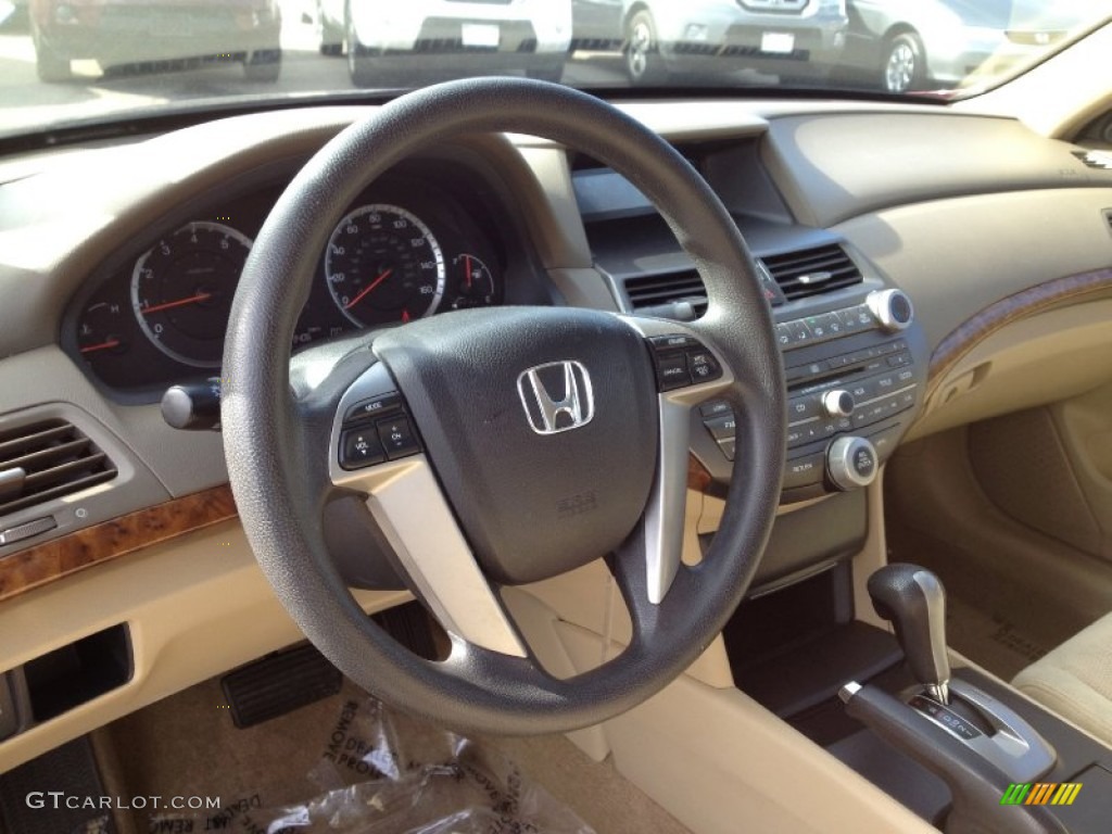 2008 Honda Accord EX V6 Sedan Ivory Steering Wheel Photo #61255757