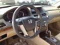 Ivory 2008 Honda Accord EX V6 Sedan Steering Wheel