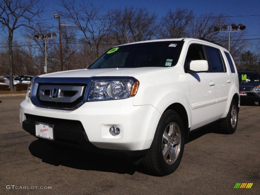 2009 Pilot EX 4WD - Taffeta White / Gray photo #5