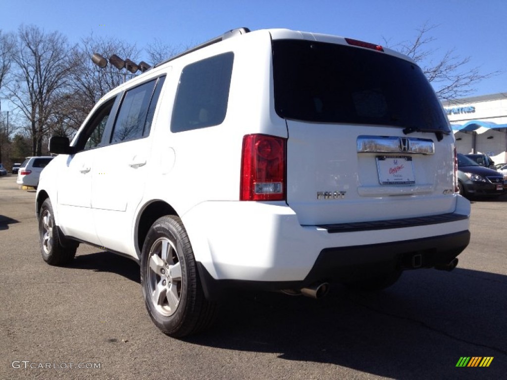 2009 Pilot EX 4WD - Taffeta White / Gray photo #11