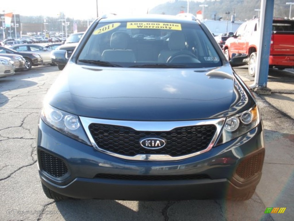 2011 Sorento LX V6 AWD - Pacific Blue / Gray photo #3