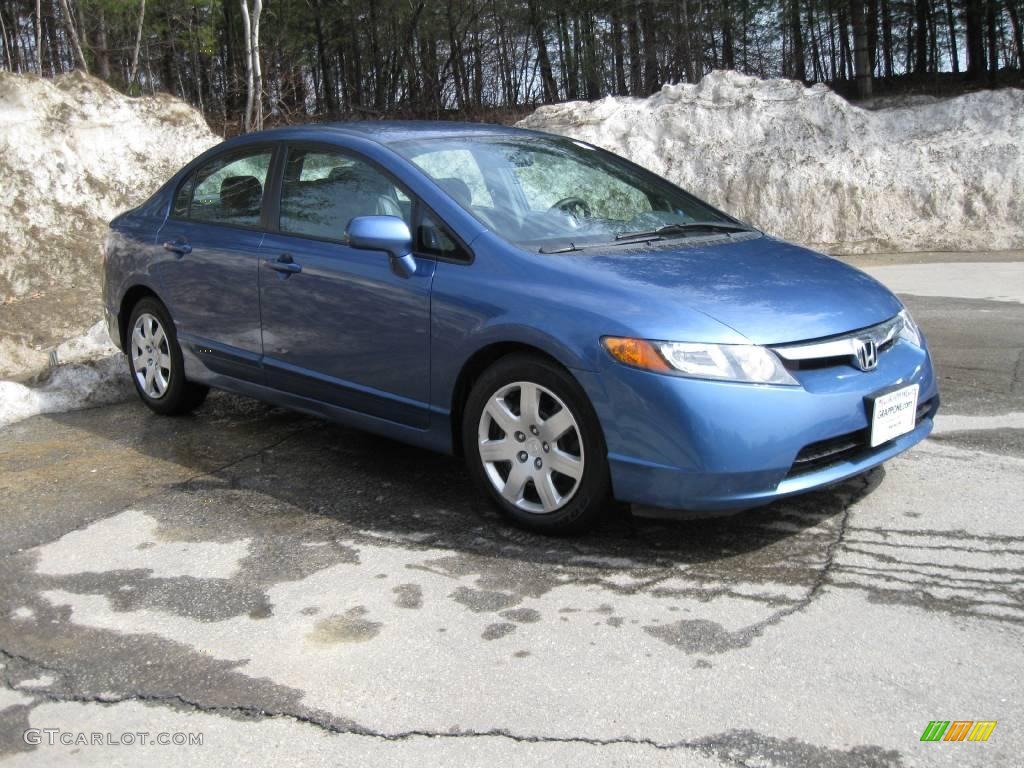 2007 Civic LX Sedan - Atomic Blue Metallic / Gray photo #1