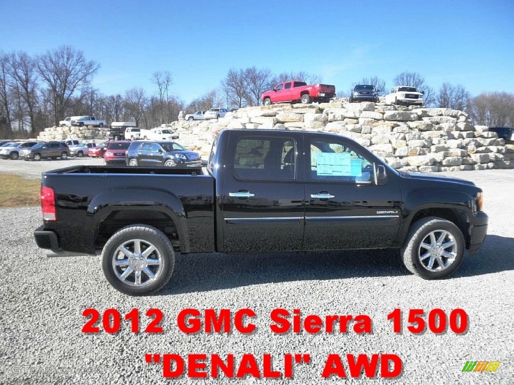 2012 Sierra 1500 Denali Crew Cab 4x4 - Onyx Black / Ebony photo #1