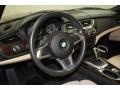 Beige Kansas Leather 2009 BMW Z4 sDrive35i Roadster Steering Wheel