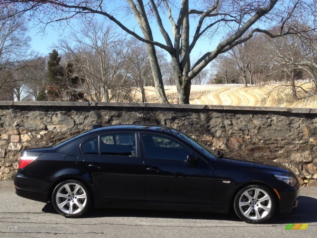 Black Sapphire Metallic 2008 BMW 5 Series 535i Sedan Exterior Photo #61259623