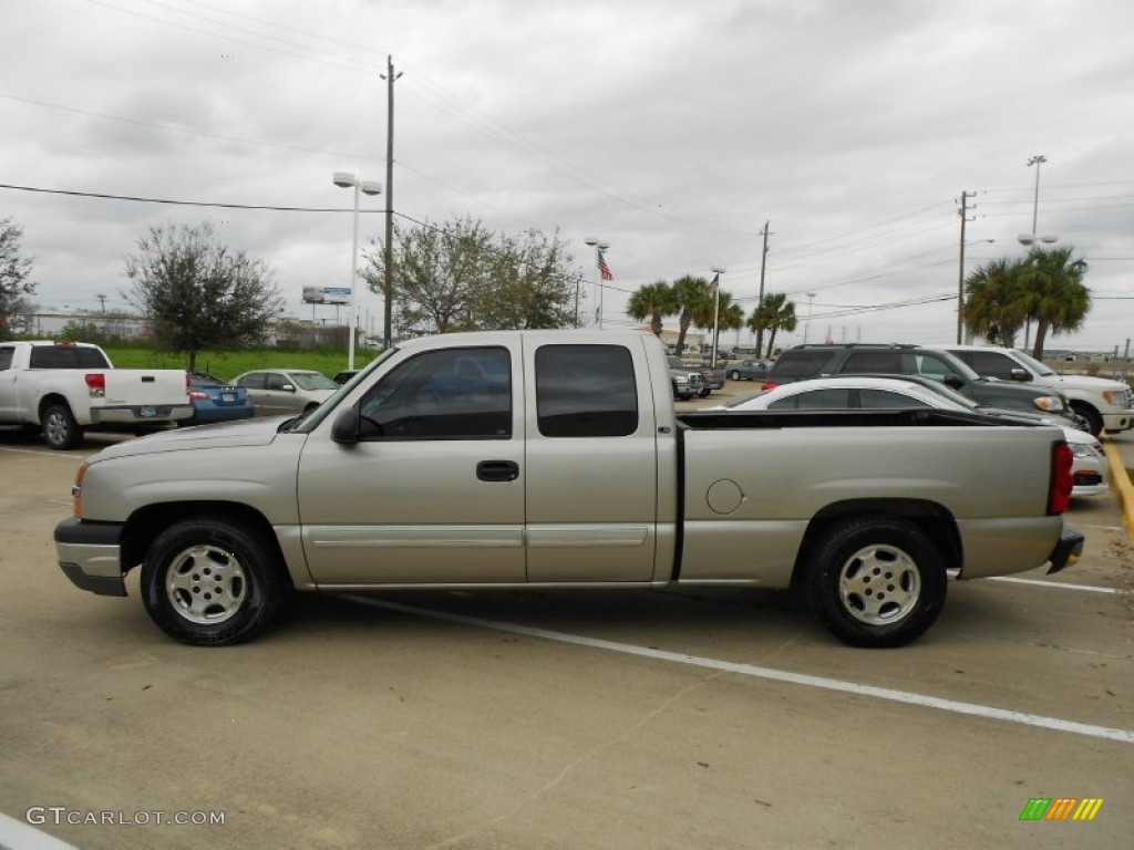 2004 Silverado 1500 LS Extended Cab - Silver Birch Metallic / Dark Charcoal photo #4