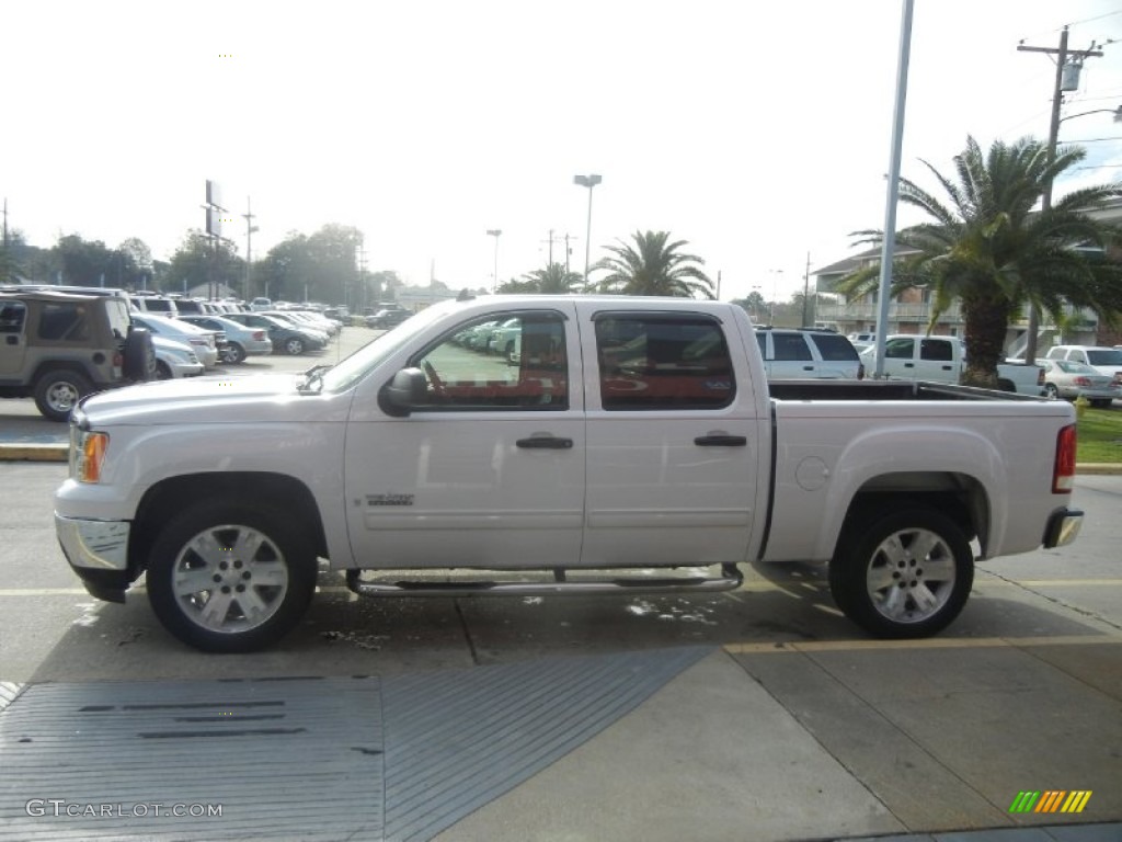 2007 Sierra 1500 SLE Crew Cab - Summit White / Ebony Black photo #4