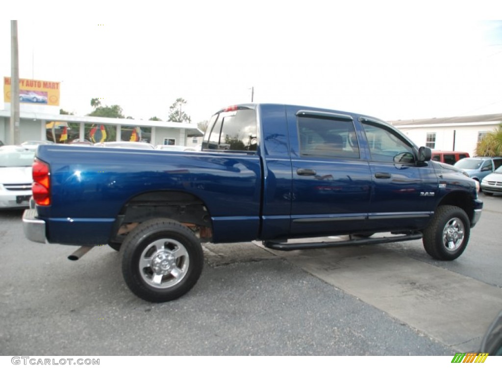 2008 Ram 1500 SLT Mega Cab 4x4 - Patriot Blue Pearl / Khaki photo #3