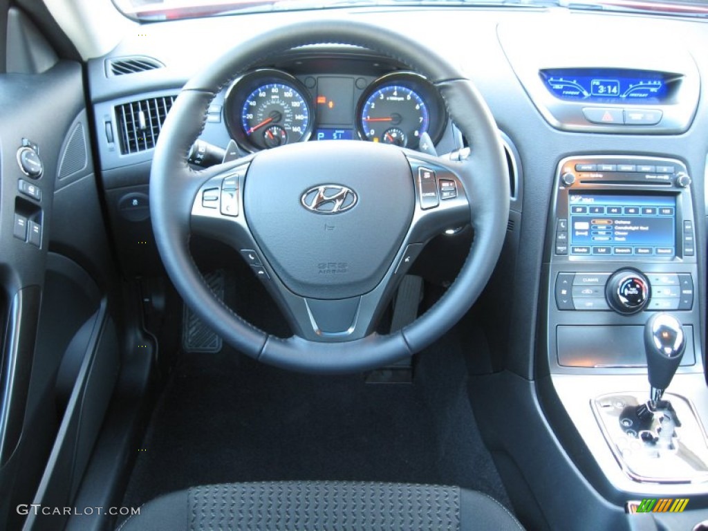 2012 Hyundai Genesis Coupe 2.0T Black Cloth Steering Wheel Photo #61265912