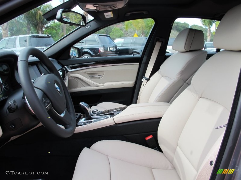 Oyster/Black Interior 2012 BMW 5 Series 535i Sedan Photo #61266068