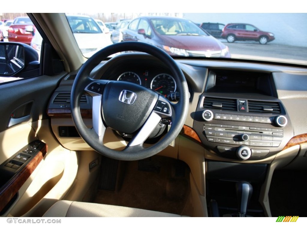 2009 Accord EX V6 Sedan - Crystal Black Pearl / Ivory photo #8
