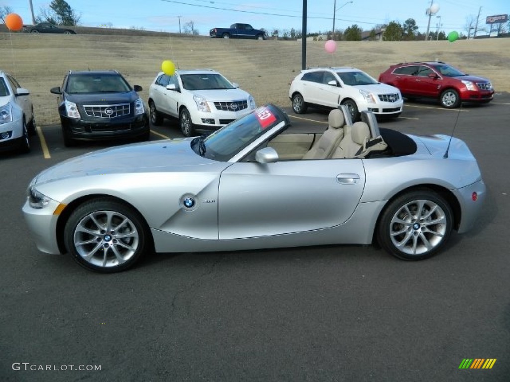 Titanium Silver Metallic 2007 BMW Z4 3.0i Roadster Exterior Photo #61266950