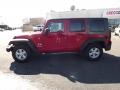 2007 Flame Red Jeep Wrangler Unlimited X  photo #8