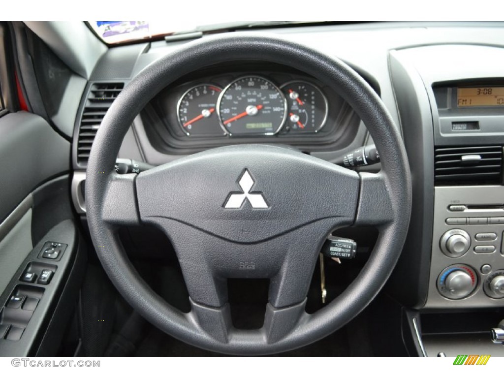 2011 Mitsubishi Galant FE Medium Gray Steering Wheel Photo #61267331