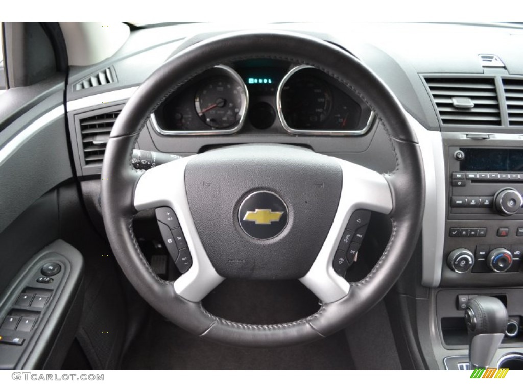 2011 Chevrolet Traverse LT Ebony/Ebony Steering Wheel Photo #61267676