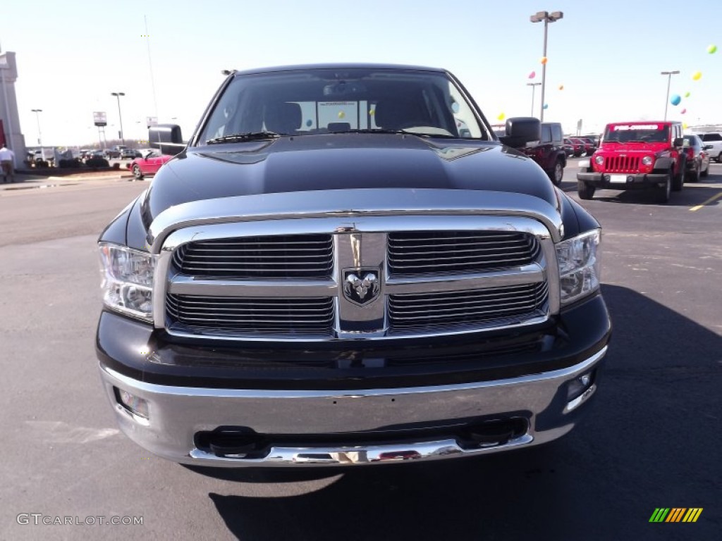 2012 Ram 1500 Big Horn Crew Cab 4x4 - Black / Dark Slate Gray/Medium Graystone photo #2