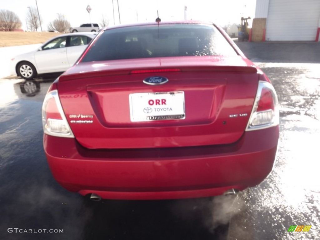 2008 Fusion SE V6 - Redfire Metallic / Charcoal Black/Red photo #6