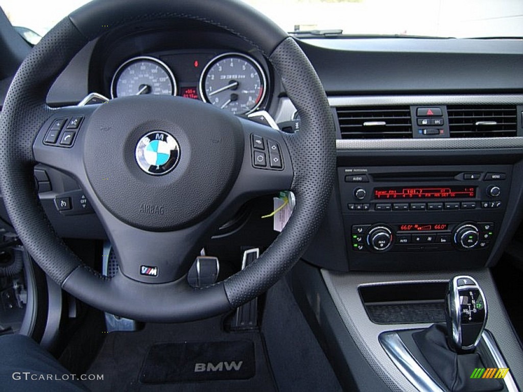 2011 BMW 3 Series 335is Coupe Black Steering Wheel Photo #61270166