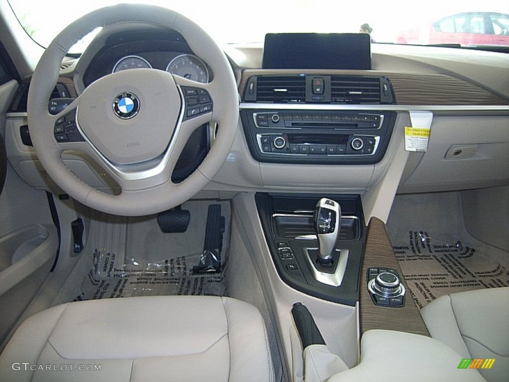 2012 BMW 3 Series 328i Sedan Oyster/Dark Oyster Dashboard Photo #61270832