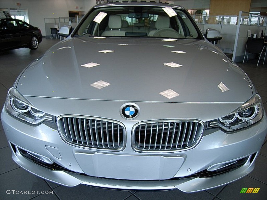 2012 3 Series 328i Sedan - Glacier Silver Metallic / Oyster/Dark Oyster photo #4