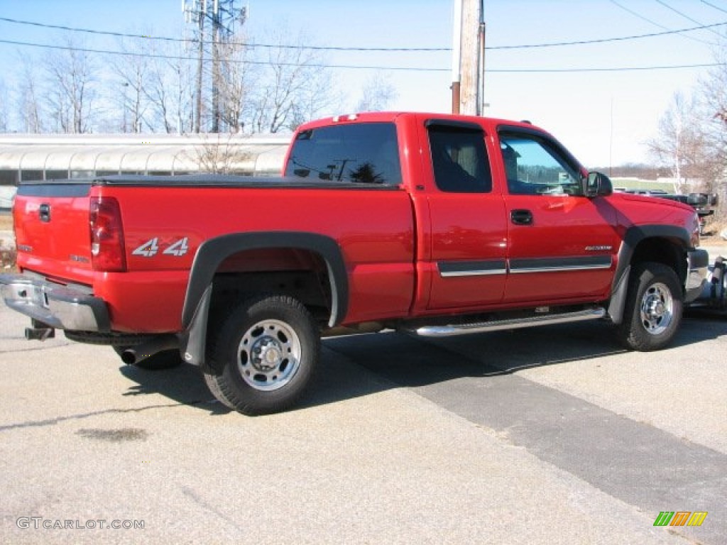 2003 Silverado 2500HD LS Extended Cab 4x4 - Victory Red / Dark Charcoal photo #3