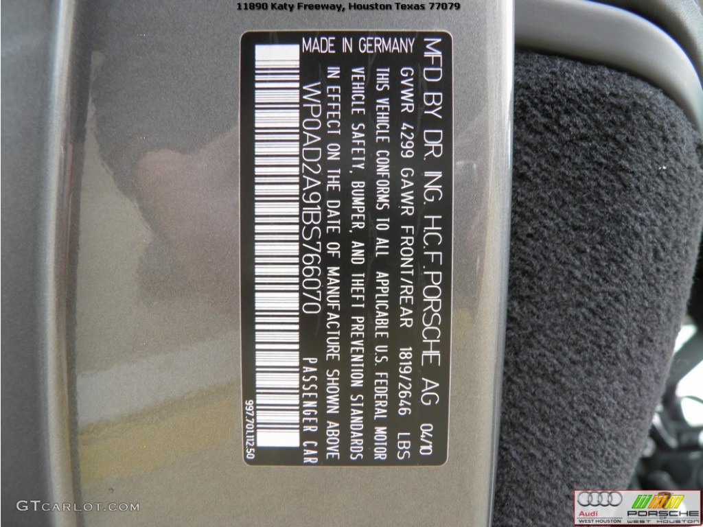 2011 911 Turbo S Coupe - Meteor Grey Metallic / Black photo #32
