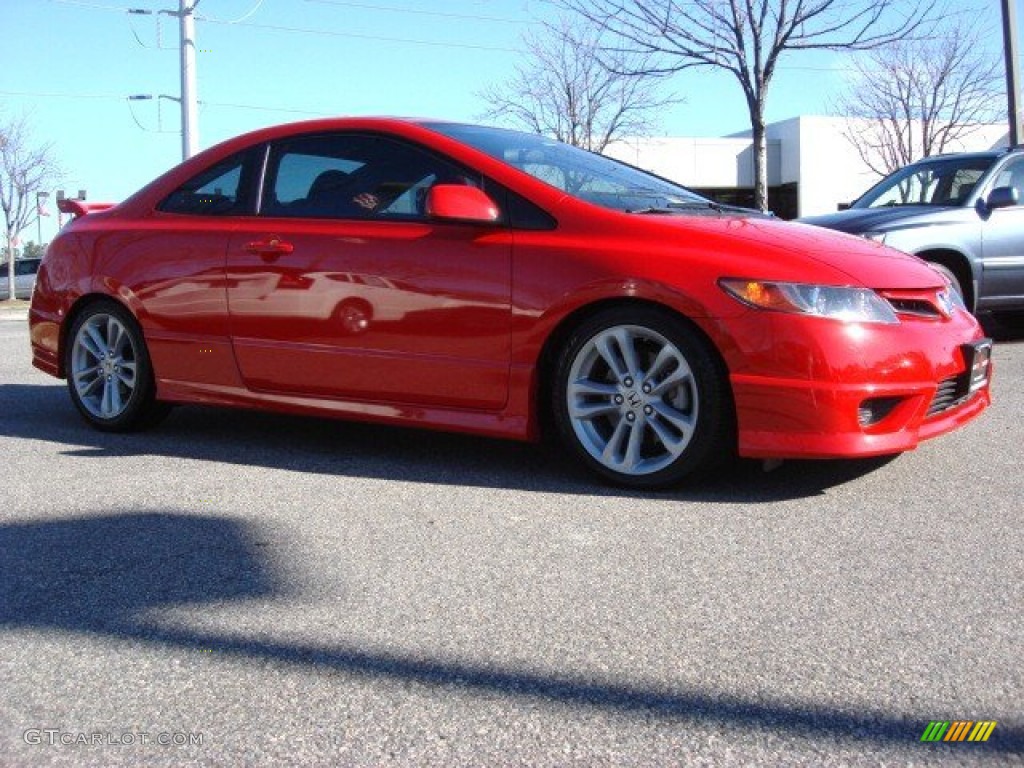 2008 Civic Si Coupe - Rallye Red / Black photo #2