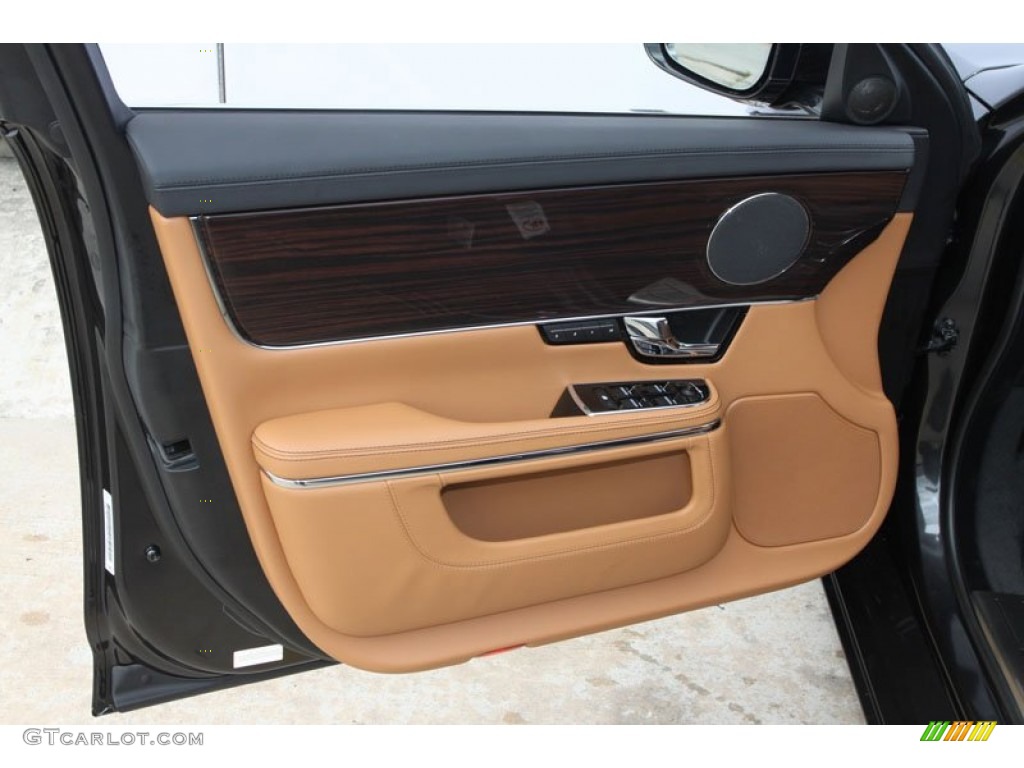 2012 Jaguar XJ XJL Portfolio London Tan/Jet Door Panel Photo #61277558