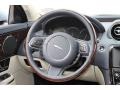 2012 Jaguar XJ Ivory/Navy Interior Steering Wheel Photo