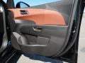 Jet Black/Brick 2012 Chevrolet Sonic LTZ Hatch Door Panel