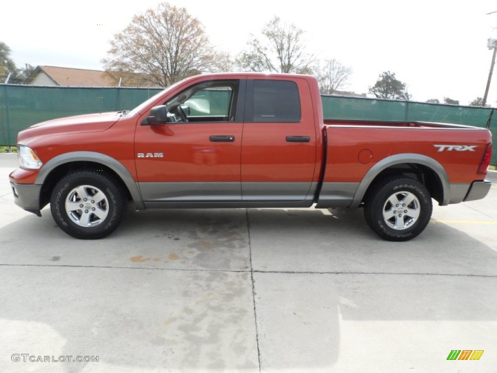 2009 Ram 1500 TRX Quad Cab - Sunburst Orange Pearl / Light Pebble Beige/Bark Brown photo #6