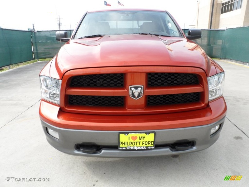 2009 Ram 1500 TRX Quad Cab - Sunburst Orange Pearl / Light Pebble Beige/Bark Brown photo #8