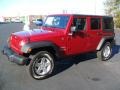 2012 Flame Red Jeep Wrangler Unlimited Sport S 4x4  photo #1