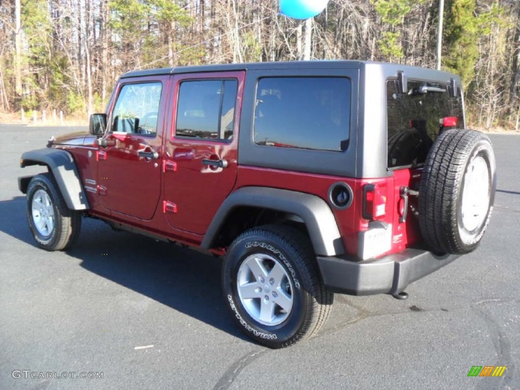 2012 Wrangler Unlimited Sport S 4x4 - Flame Red / Black photo #3
