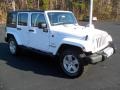 2012 Bright White Jeep Wrangler Unlimited Sahara 4x4  photo #2