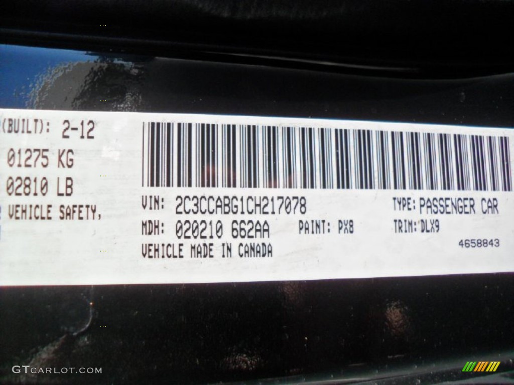 2012 300 Color Code PX8 for Gloss Black Photo #61283267