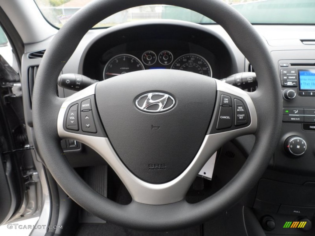 2012 Hyundai Elantra GLS Touring Black Steering Wheel Photo #61283807