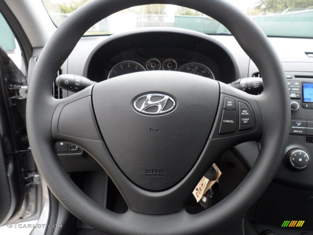 2012 Hyundai Elantra GLS Touring Black Steering Wheel Photo #61284020