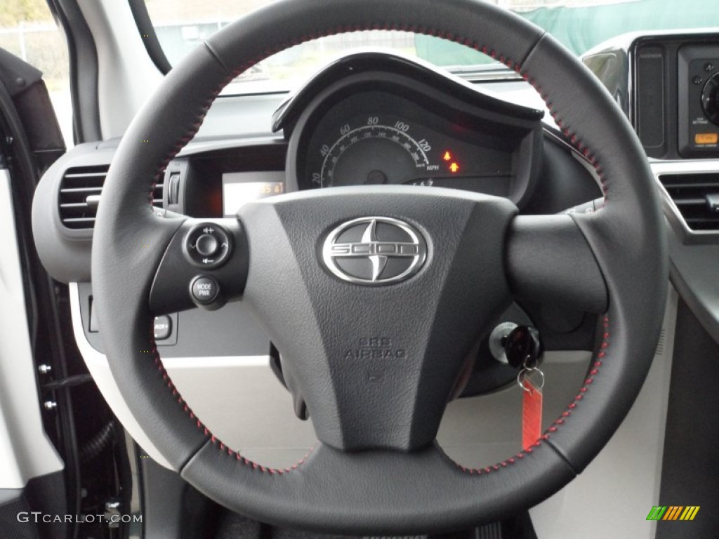 2012 Scion iQ Standard iQ Model Dark Gray Steering Wheel Photo #61284440