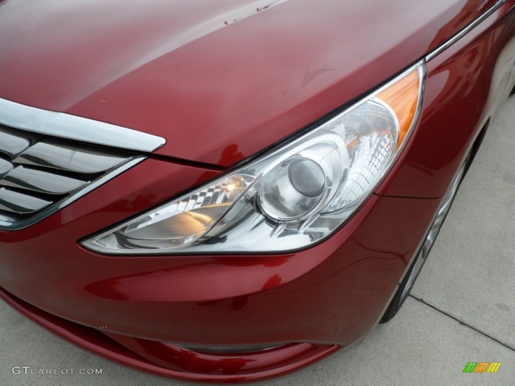 2012 Sonata Limited 2.0T - Sparkling Ruby Red / Camel photo #9