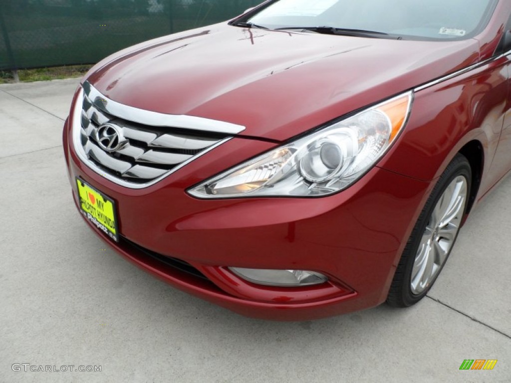 2012 Sonata Limited 2.0T - Sparkling Ruby Red / Camel photo #10