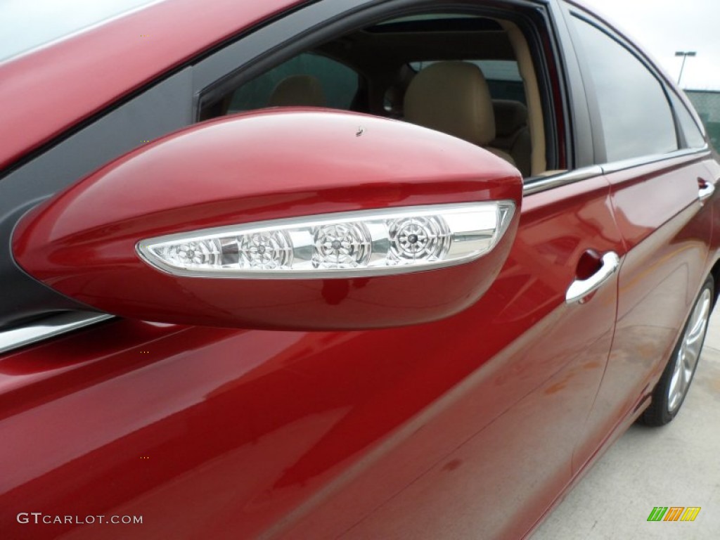 2012 Sonata Limited 2.0T - Sparkling Ruby Red / Camel photo #12