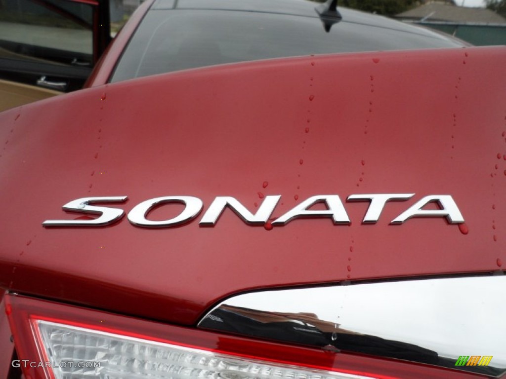 2012 Sonata Limited 2.0T - Sparkling Ruby Red / Camel photo #15