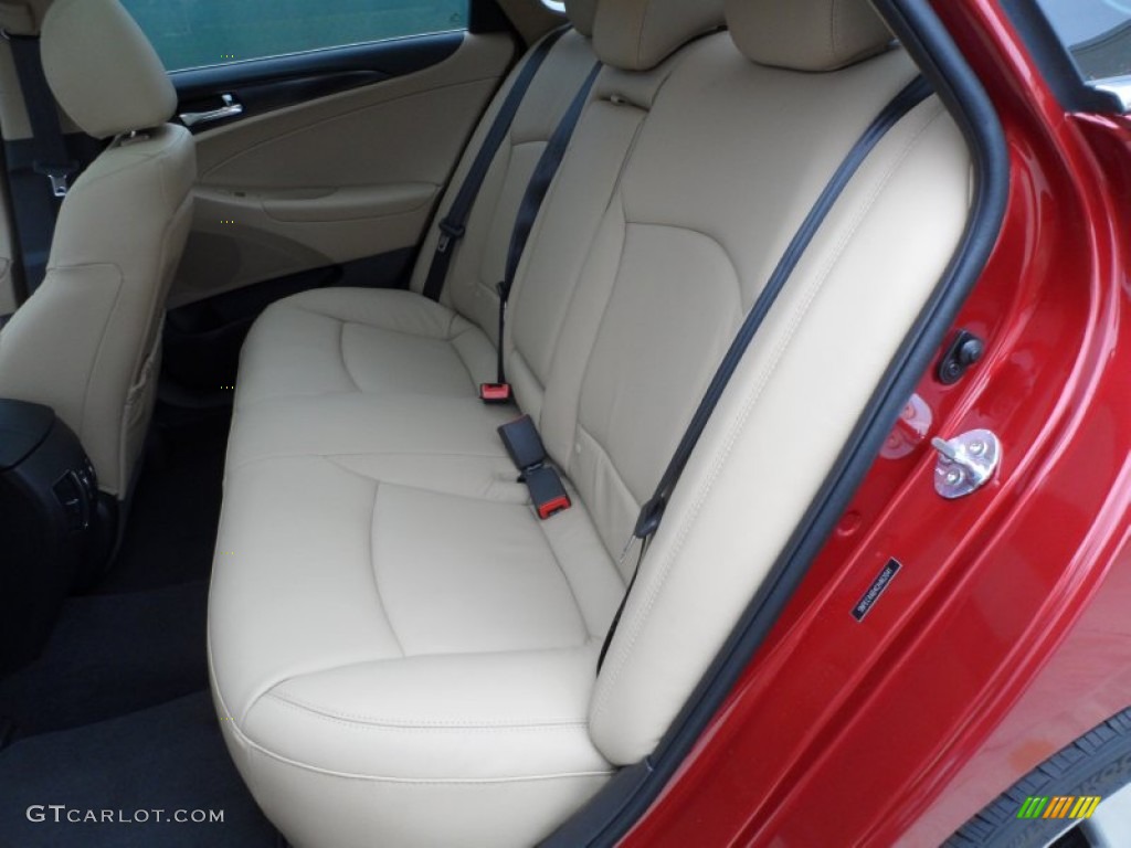 2012 Sonata Limited 2.0T - Sparkling Ruby Red / Camel photo #23