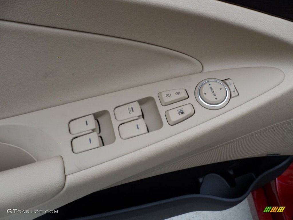 2012 Sonata Limited 2.0T - Sparkling Ruby Red / Camel photo #25